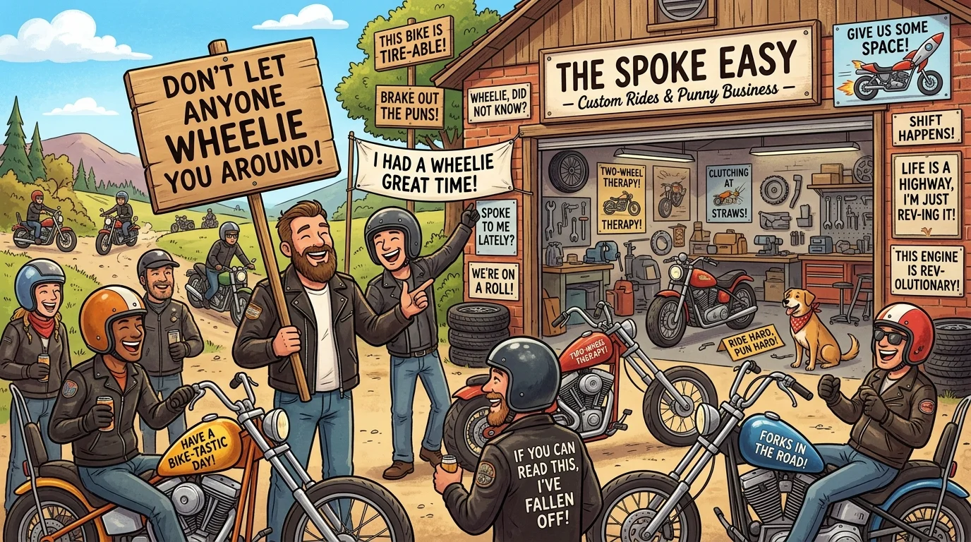 Classic Motorcycle Puns