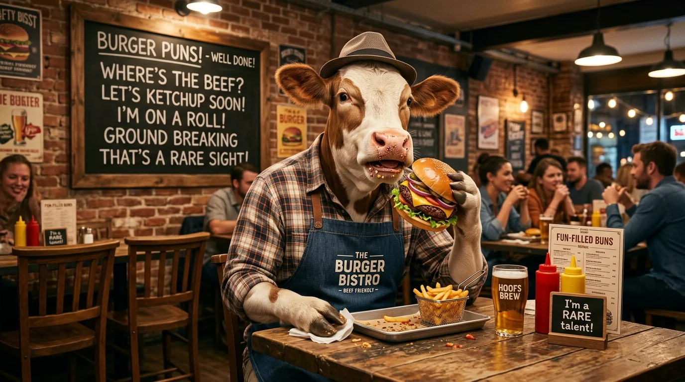 Funny Burger Puns to Start the Laughs
